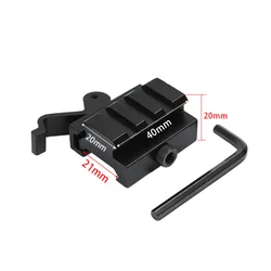 0.6 "3 entalhe qd destacam rápida alavanca de bloqueio montagem 20mm weaver picatinny trilho adaptador e riser para ar15 m16 rifle red dot sight scope