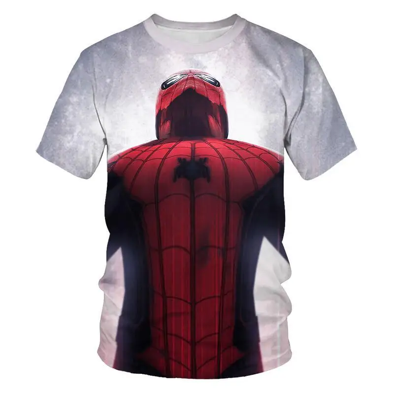 nueva pelcula Человек-паук 3D impresin camiseta nio camisa fresca camiseta ropa para nios corto manga
