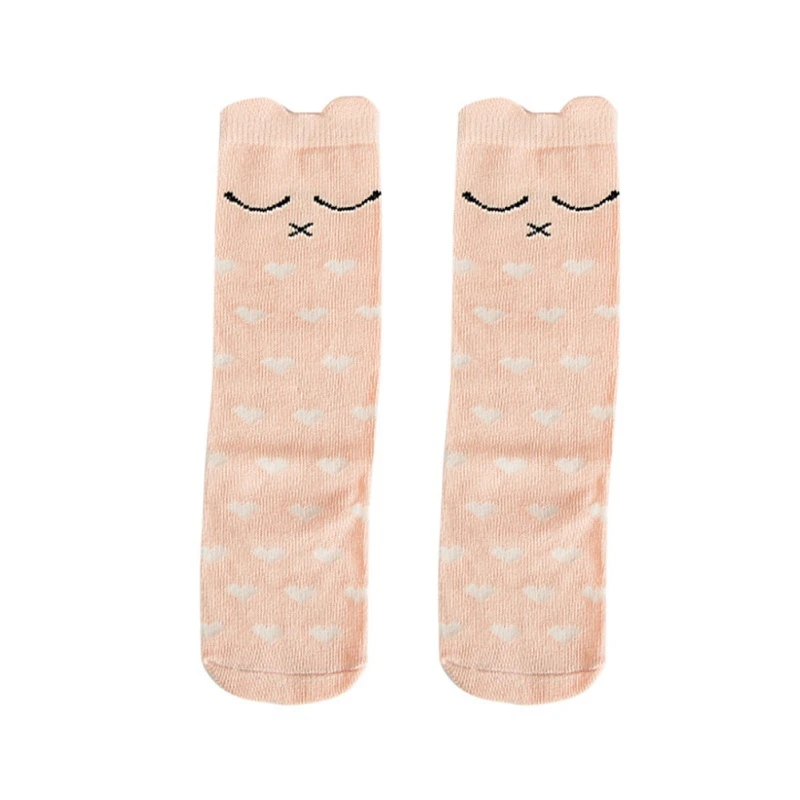 H Kids Autumn Winter Hot Cute Kids Fox Socks Totoro Socks Bear Pancake Cartoon Girls Knee High Socks Baby Long Socks - Цвет: H