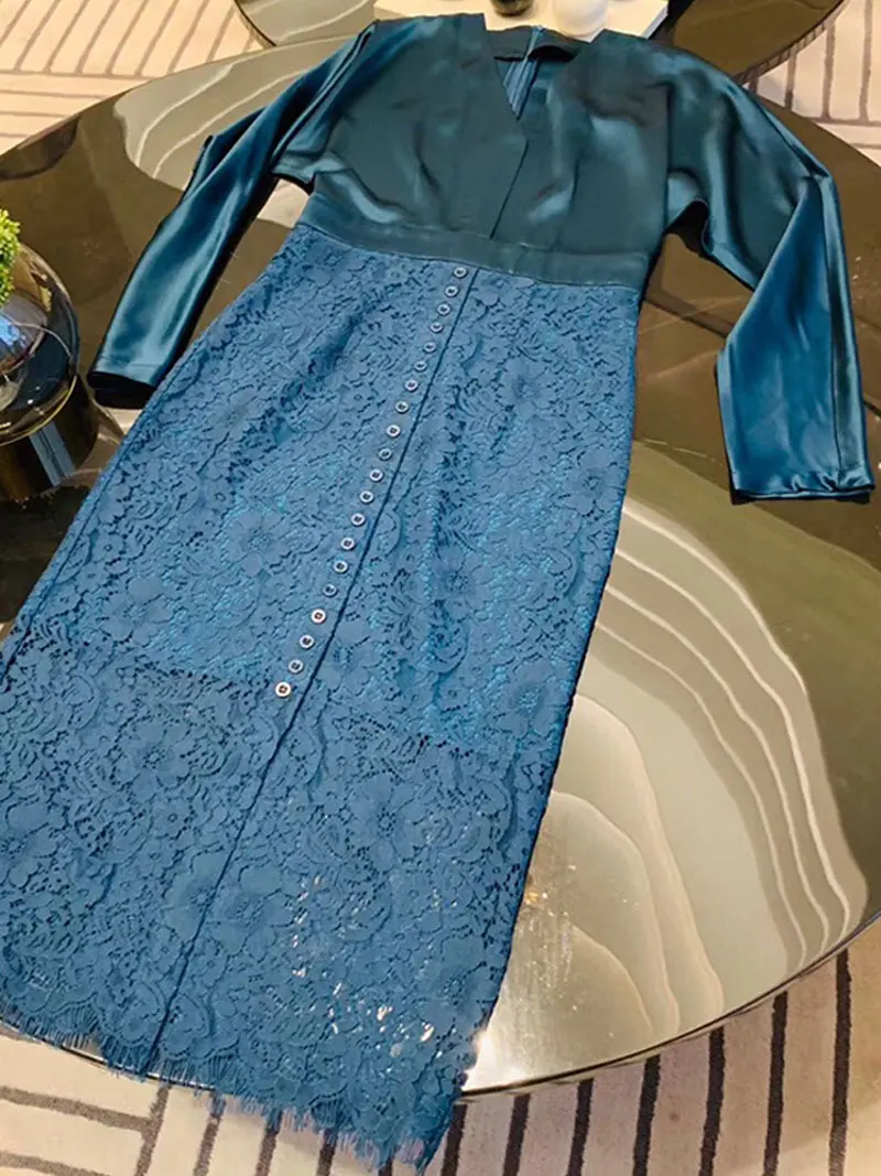Весна 2010, сексуальное тонкое женское платье, облегающее бедра, Vestidos, кружевное однобортное платье