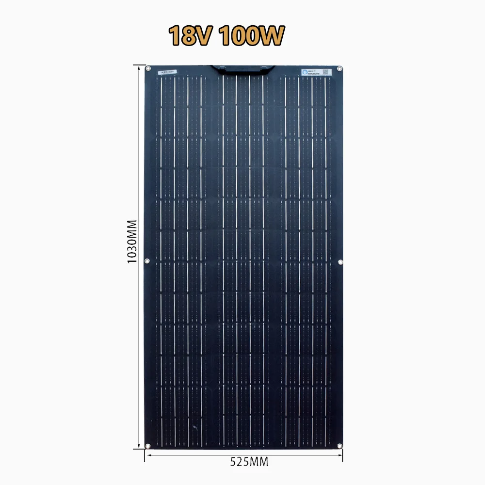 100W black solar panel 18v