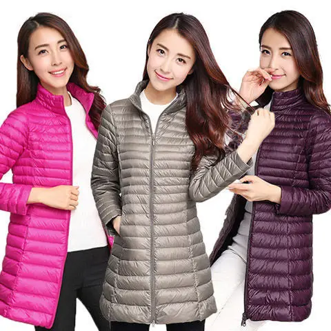 

Down Jacket Women 2019 Winter Ultra Light Duck Down Warm Pure Basics Female Down Coat Female Outwear
