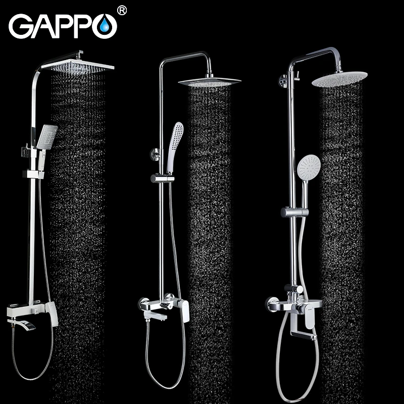 GAPPO 1 набор, Ванна, Душ, ванная комната, Душ, туалет, кран, душевой набор в горке, Большая душевая головка, ручной показ G2448