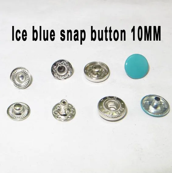 ICE BLUE 50 шт. 10 мм Металлическая сумка кнопки для пальто бренд швейная одежда аксессуары круглые брюки кнопки SNB-001 - Цвет: ICE BLUE