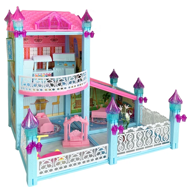 New Diy Doll House Girls Pretend Toy Handmade Castle Dollhouse Birthday  Gifts Educational Toys Villa For Girl Toys For Children - Doll Houses -  AliExpress