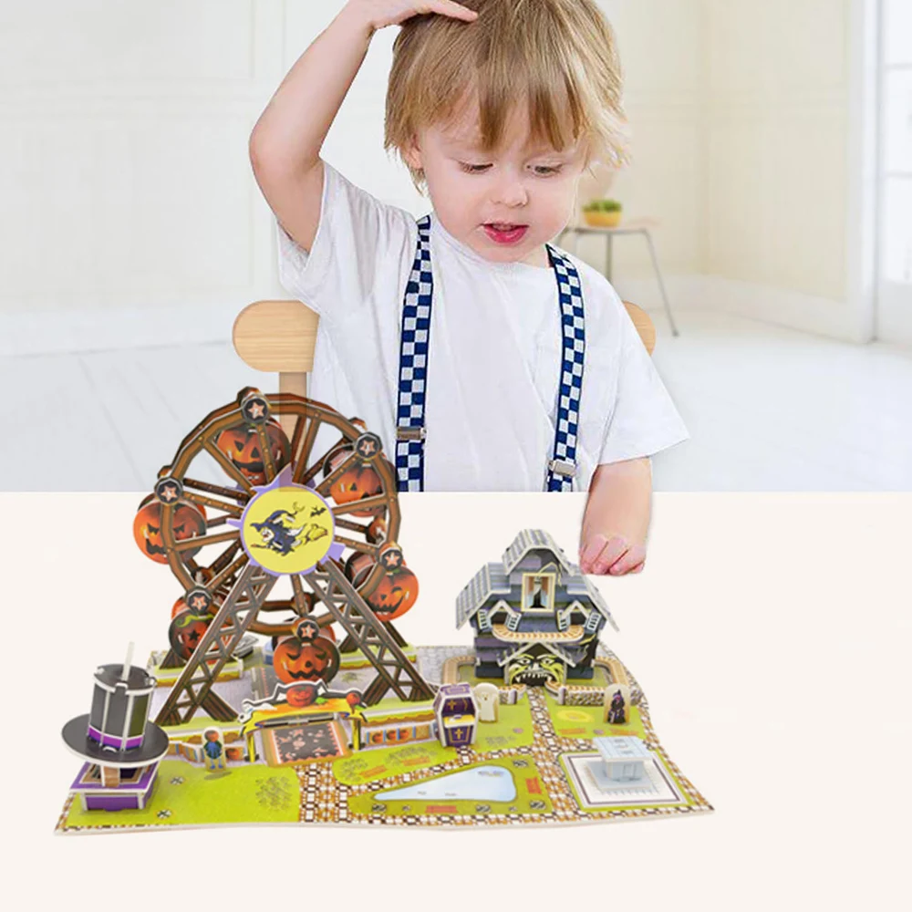 Besegad Дети 3D Сборная модель головоломки DIY сборка бумажный дом модель-пазл игра-головоломка Ранние развивающие игрушки