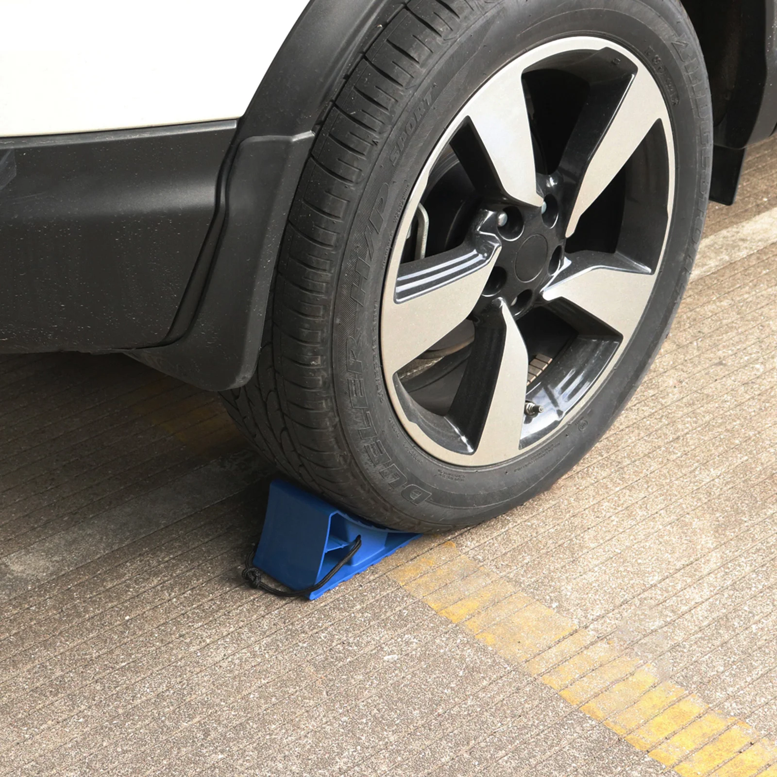 Wheel Chocks Heavy Duty with Rope for Travel Trailer Anti-slip 7.8 x 4.1 x 3.8