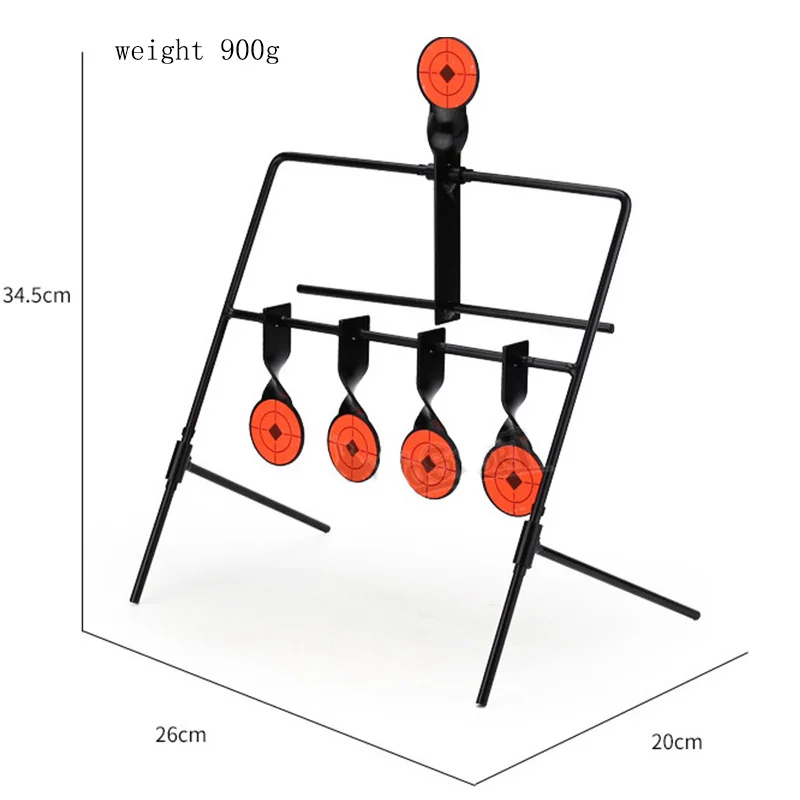 

4-5 Targets Spinning Revolver pistol Air Gun Rifle AUTO Resetting Metal Target Aim Set For Hunting shooting Training Accessories