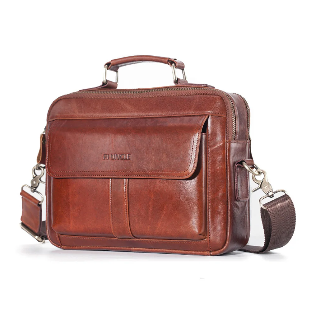 

Men Leather Briefcases Top-handle Ipad Handbag Tote Men Crossbody Shoulder Bag Men's Cowhide Messenger Bags for Men
