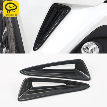 

CARMANGO for Toyota C-HR 2018-2020 Car Styling Front Fog Light Chrome Cover Trim Frame Sticker Exterior Accessories