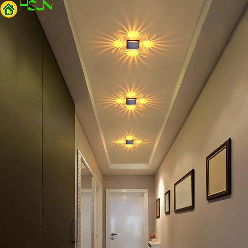 3W Wall lamps square Aluminum Modern LED LED Ceiling Lamp Home Lighting Interior KTV/Bar Decoration Wall Lamp