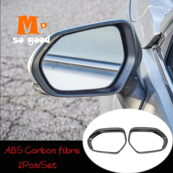 

Car Rearview Mirror Block Rain Eyebrow Cover 2016 2017 Accessories 2pcs ABS Carbon Fibre Trim Car Styling for Toyota Prius