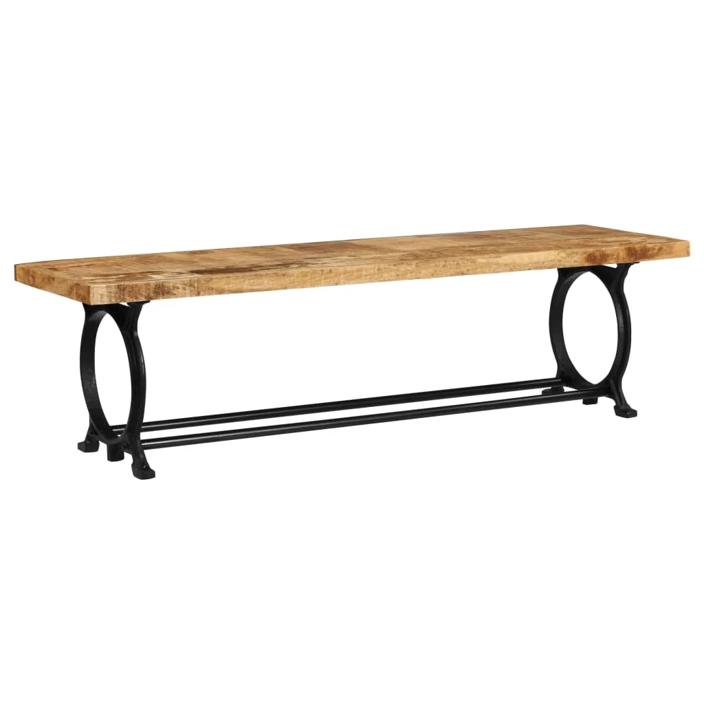 

Stools & Ottomans Benches Living Room Furniture Home Furniture VidaXL Solid Mango Wood and Cast Iron Dining Room Bench 160x45x45