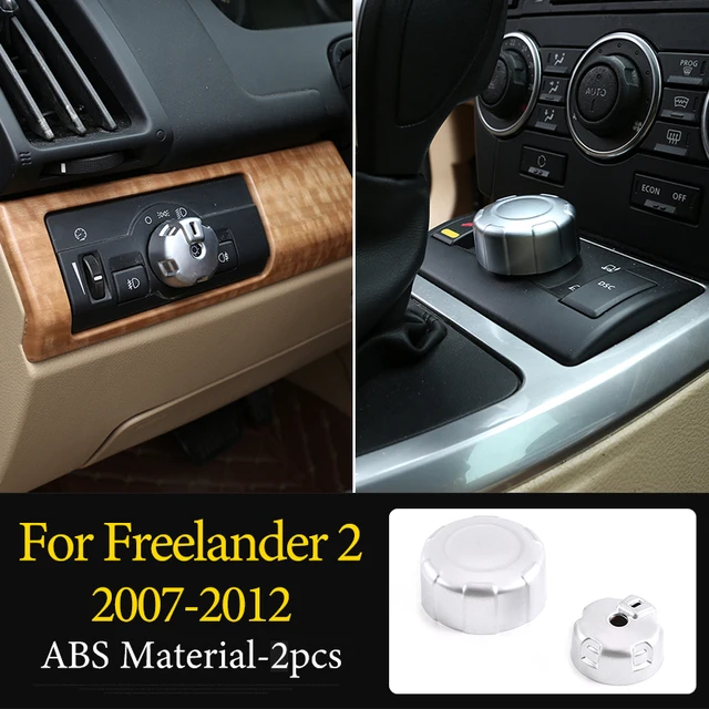 Car Steering Wheel,AC Vent Outlet Knob,Door Handle,Cover Trim,ABS Chrome,For LandRover Freelander 2 2007-2015 Interior Accessory 24