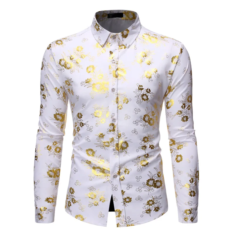 gold and white mens dress shirt