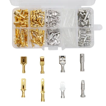 

150pcs 6.3MM 2.8MM 4.8MM 4.0MM Male Female Car Spade Connector Splice Crimp Wire Terminals for Motorcycle Bike Car