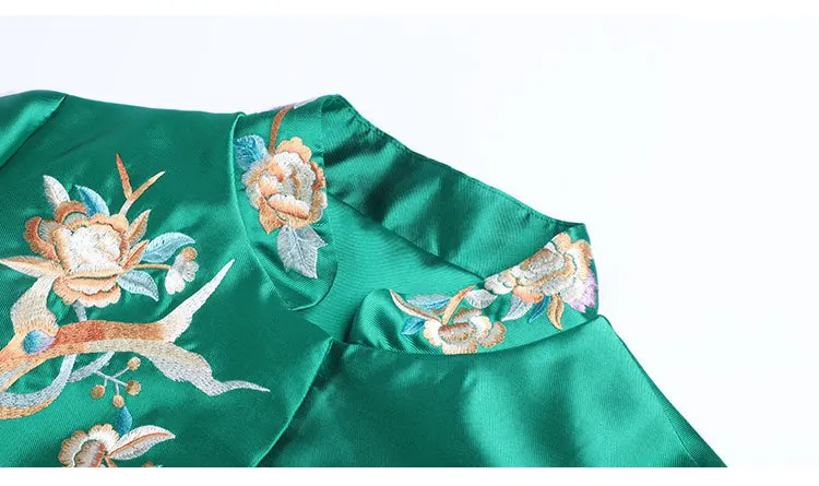 Китайский стиль Топ ветровка с вышивкой для женщин cheongsam Топ традиционная китайская одежда женская винтажная одежда Топ