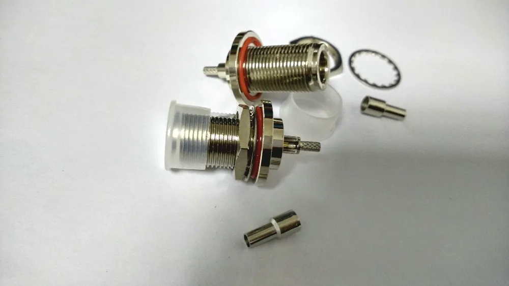 N jack женский с гайкой переборки обжимной для RG174 RG316 RF разъем