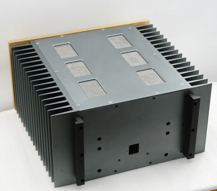 Full aluminum DIY A15/A35/A65  power amplifier chassis class A enclosure big heatsink HIFI VU header box