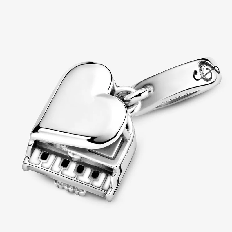 

2020 New Arrival Autumn Grand Piano Heart Dangle Charm Beads Fit Original Pandora Charm Women Bracelet Jewelry Gift