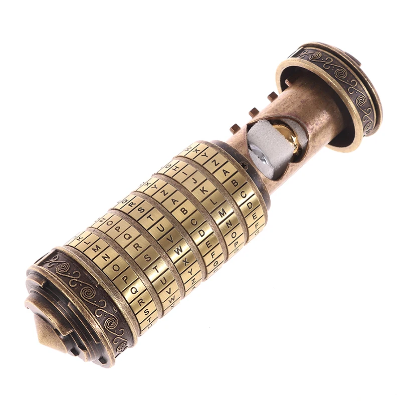 Da Vinci Code Replica Toys Metal Mini Code Cryptex Lock Cylinder Gift Love Note