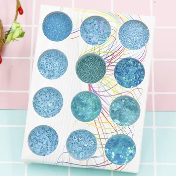 

12pcs Slime Sequin Slice Pearl Sequin Soft Pottery Sprinkles Filler Children Toy Modeling Clay DIY Accessories Nail Art Tip Gift