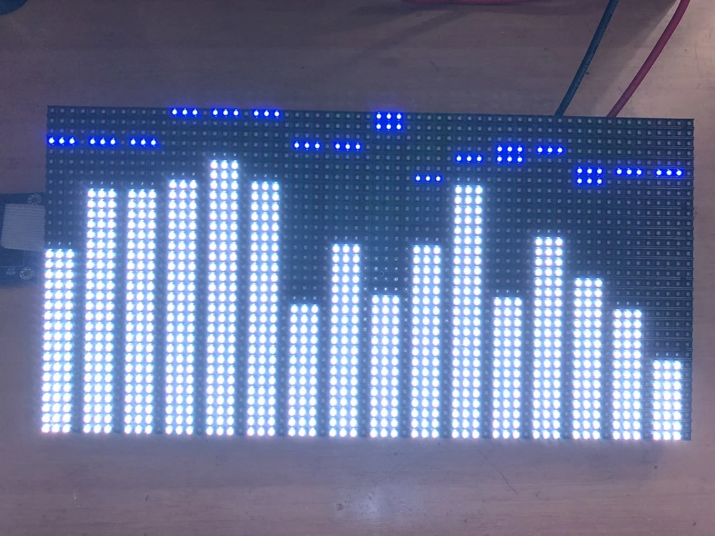 AS3264 полноцветный RGB музыкальный спектральный дисплей 2048 точечный светодиодный светильник