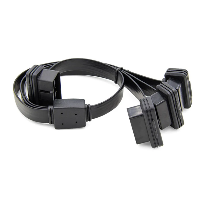 1 In 3 Converted Cable Obd2 Flat Extension Cable With 16Pin Connected