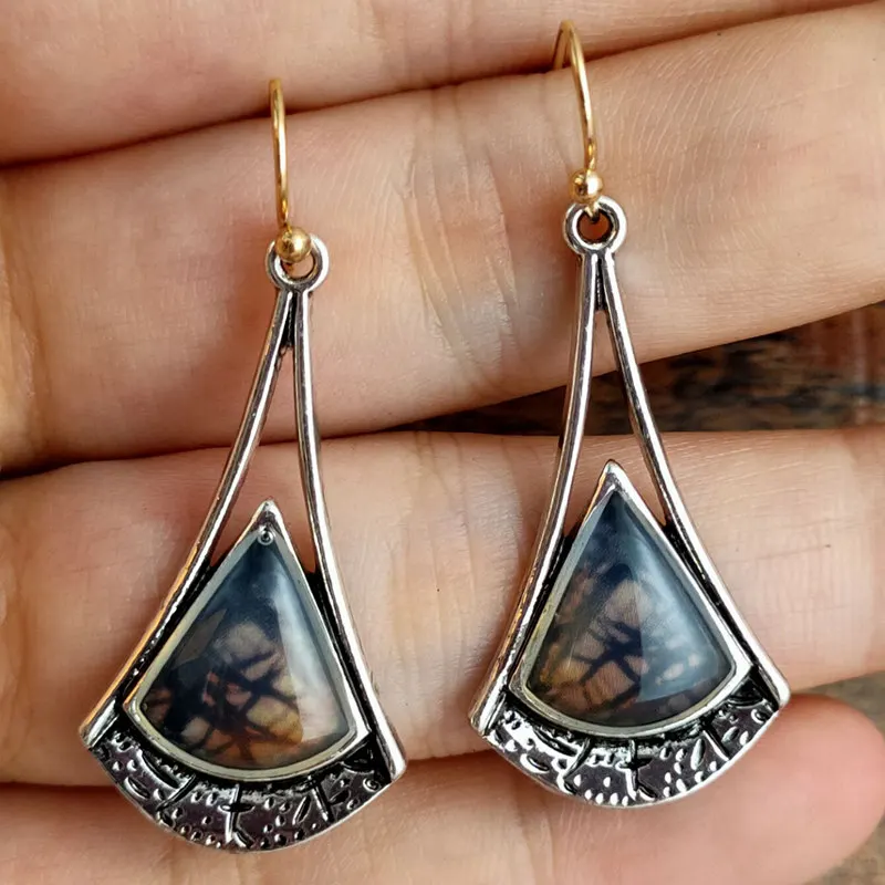 

2019 Vintage Indian Earrings for Women Fashion Jewelry Engagement Resin Brincos Party Statement Earings Accessories Gifts
