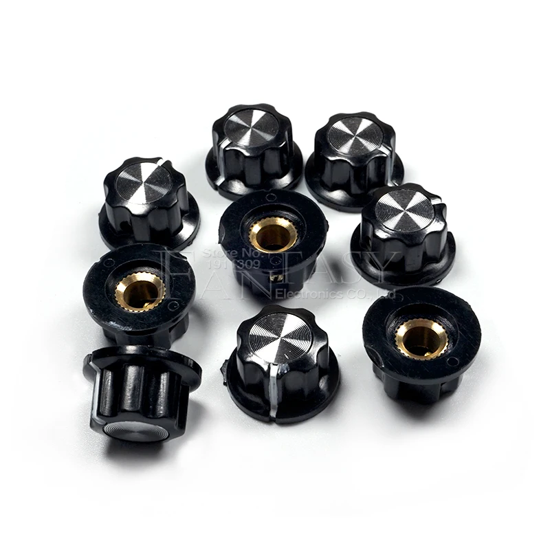 Potentiometer Knobs 10pcs MF-A01 6.0MM bakelite potentiometer 19.5MM diameter with RV16 hole 3.2MM