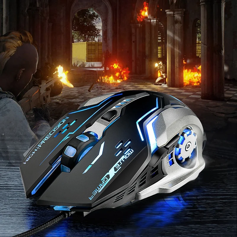 G815 Gaming Mouse 3200Dpi 6 Buttons Led Backlight Usb Wired Optical Mice For Pubg Lol Dota 2 Pc Lap