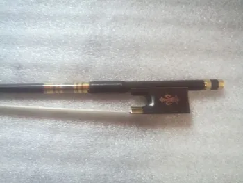 

5pcs of New black Carbon fiber violin bow 4/4 size, white horse hair professional violin parts