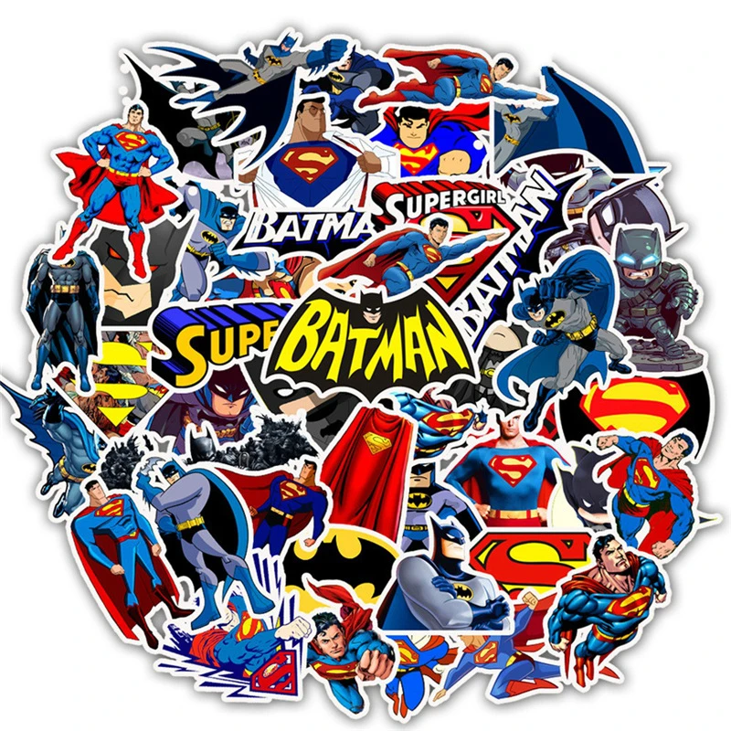 50pcs Batman Superhero Anime Movie Stickers for Laptop Car Motorcycle Bike  Guitar Backpack Decals Cartoon Waterproof Stickers|Stickers| - AliExpress