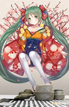 

[Self-Adhesive] 3D Hatsune Miku 694 Japan Anime Wall Paper mural Wall Print Decal Wall Murals Belly