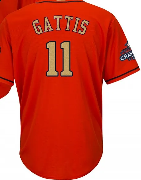 For men А+++ качество для мужчин золото Хьюстон 11 Гаттис Astros 15 Beltran 16 Mccann 20 Preston Tucker 22 Josh Reddick Джерси - Цвет: For men