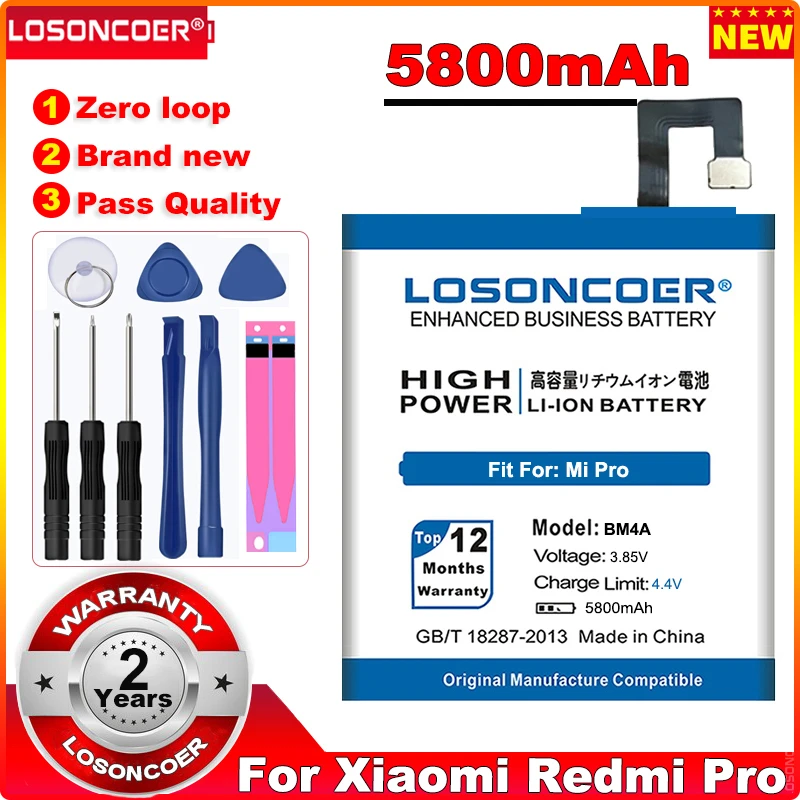 5550mAh BM3A BM3B BM3C BM3L BM4A Battery For Xiaomi Redmi Pro Battery MI7 Mi 7 Mix 2 2S II 5.99