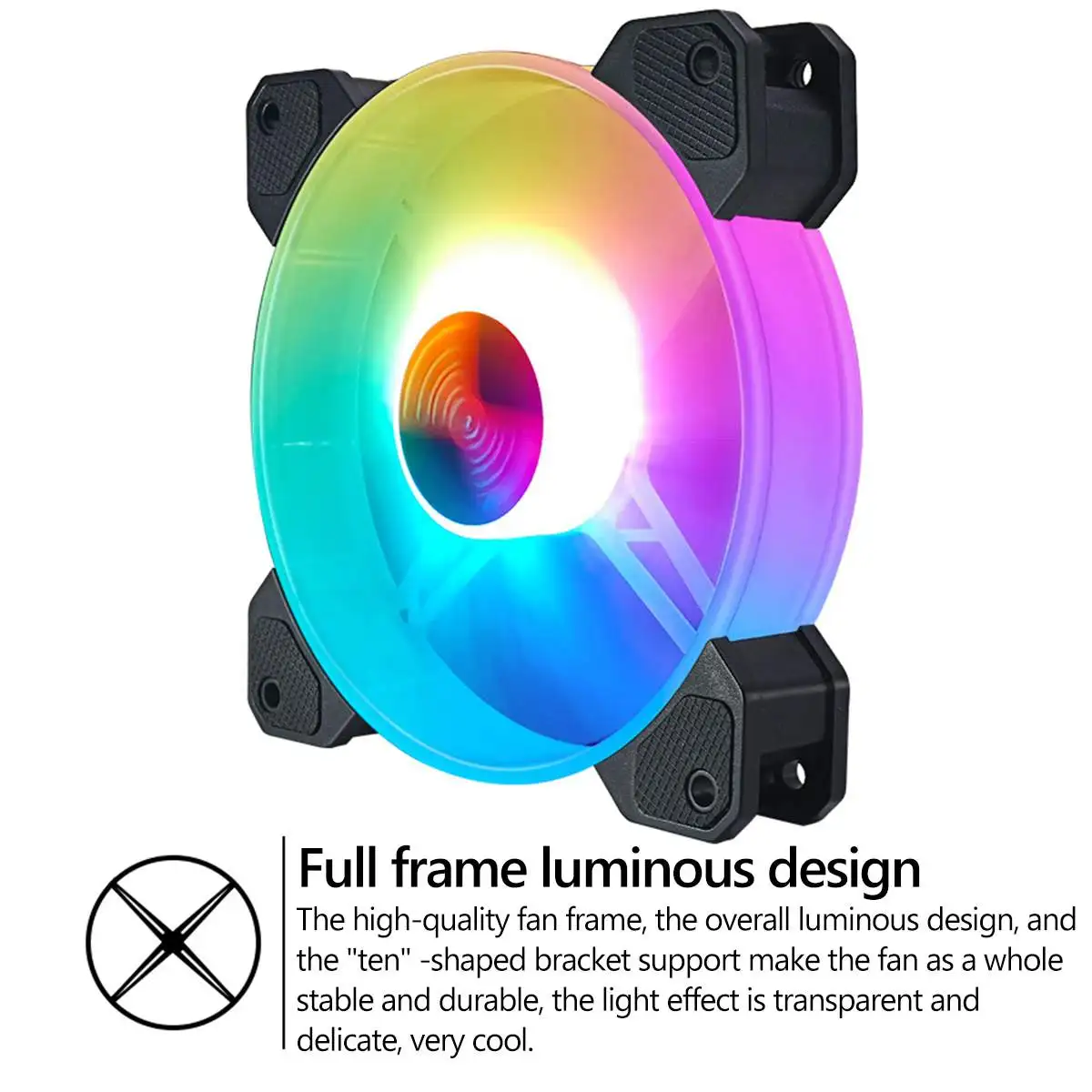 Чехол для компьютера AURA SYNC PC Fan RGB регулируемый светодиодный вентилятор Скорость вращения 120 мм тихий музыкальный пульт дистанционного управления кулер для компьютера охлаждающий RGB чехол для вентиляторов