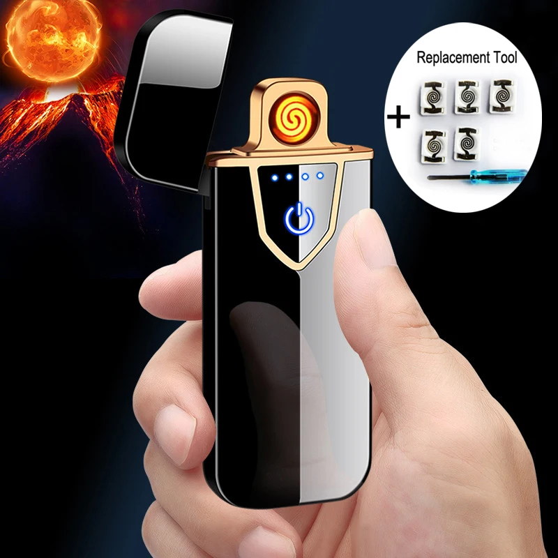 Перезаряжаемая электрическая зажигалка с подключением к USB сигаретным автомобильным электронным зажигалкам Зарядка для мужчин подарки бе... Перезаряжаемая электрическая зажигалка с подключением к USB сигаретным автомобильным электронным зажигалкам Зарядка для мужчин подарки бе...