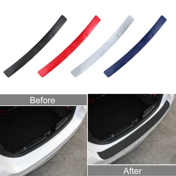 

100*9cm 3D Car Rear Bumper Trim Anti-Kicked Scratch Trunk Rear Guard Plate Sticker Protection Sticker Strip Carbon Fiber Film