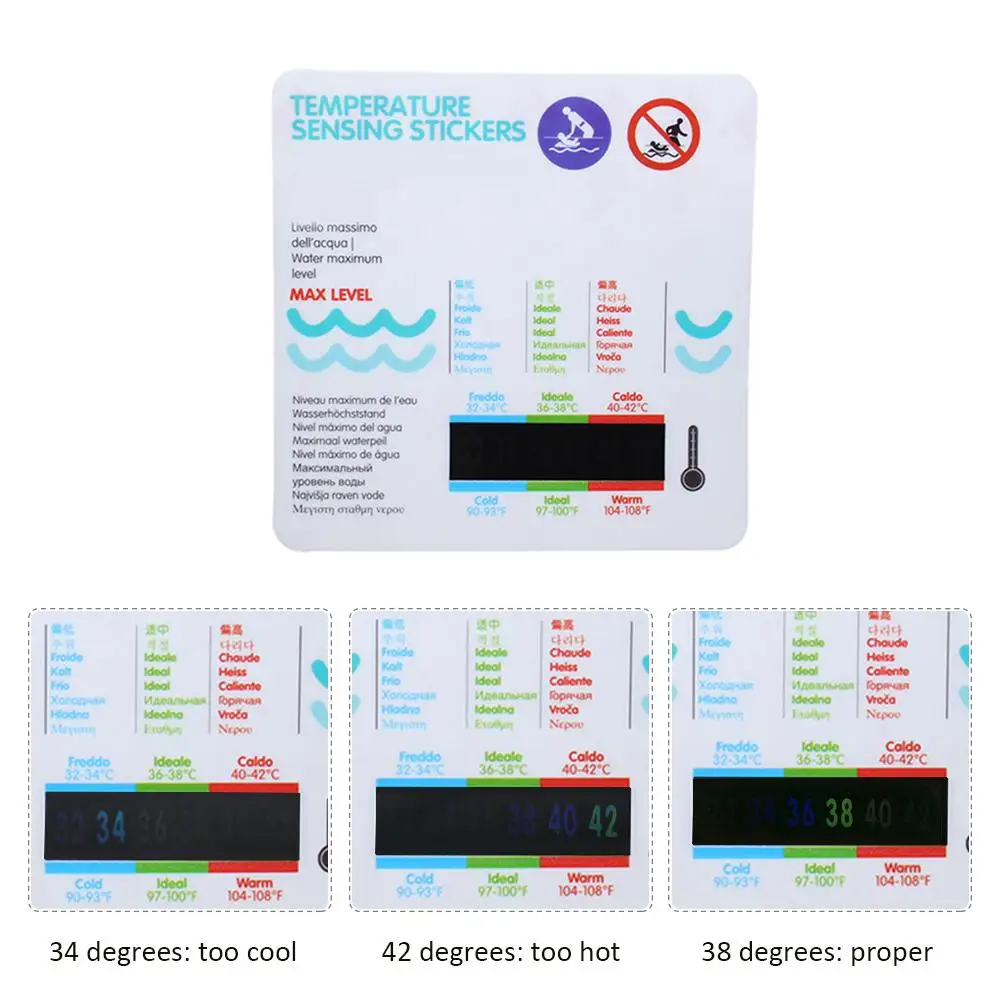 Для ванной, бассейна, мультяшная карта температуры для детского душа, температурный стикер для детского здоровья, туалетные принадлежности