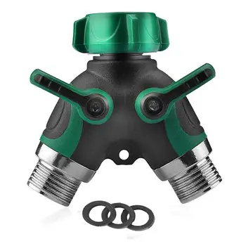 

Irrigation 2 Way Tap Garden Tap Irrigation Valve Hose Pipe Splitter 2 Way Quick Connector Adapter 1pcs