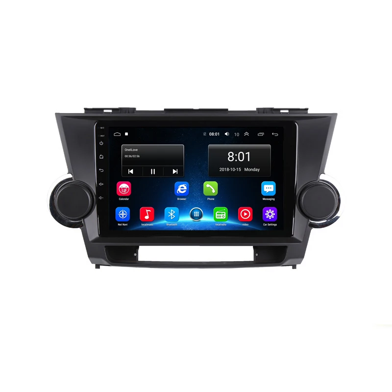 Discount 10.1" 2G RAM 32G ROM Android Car DVD Video Player GPS For Toyota Highlander 2009 2010 2011 2012 2013 audio car radio stereo 16