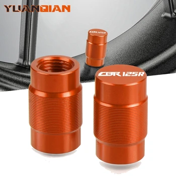 

Motorcycle Accessories Couple Aluminum For Honda CBR CBR125R 125 R RVehicle Wheel Tire Valve Stem Caps Covers Universal cycle