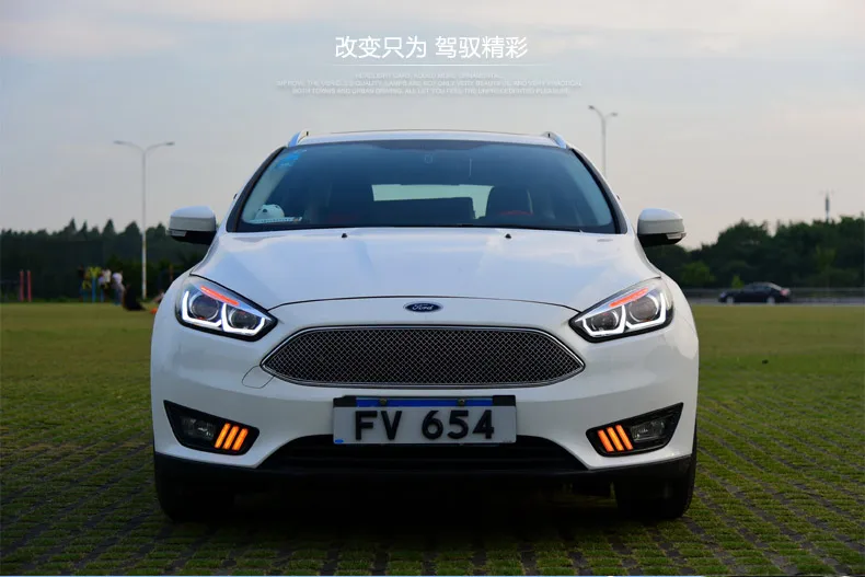 Автомобильный Стильный чехол на головную лампу для Ford Focus- фары светодиодный фары DRL Объектив Двойной Луч Биксеноновые автомобильные аксессуары