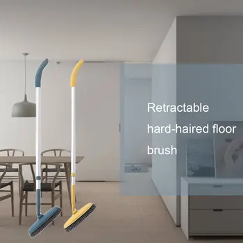 

Rotary Retractable Floor Brush Kitchen Bathroom Hair Dust Floor Long-handle Cleaning Brushes Carpet Cleaner Window Cleaning tool