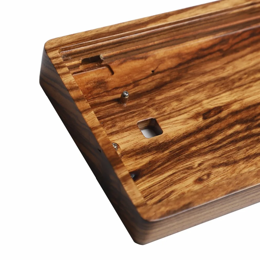 descanso de pulso de madeira maciça qmk via placa para mini teclado compatível com poker faceu