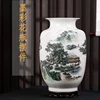 Jingdezhen ceramic vase Ink color landscape fine bone china vase chinese style good flower  vases 2
