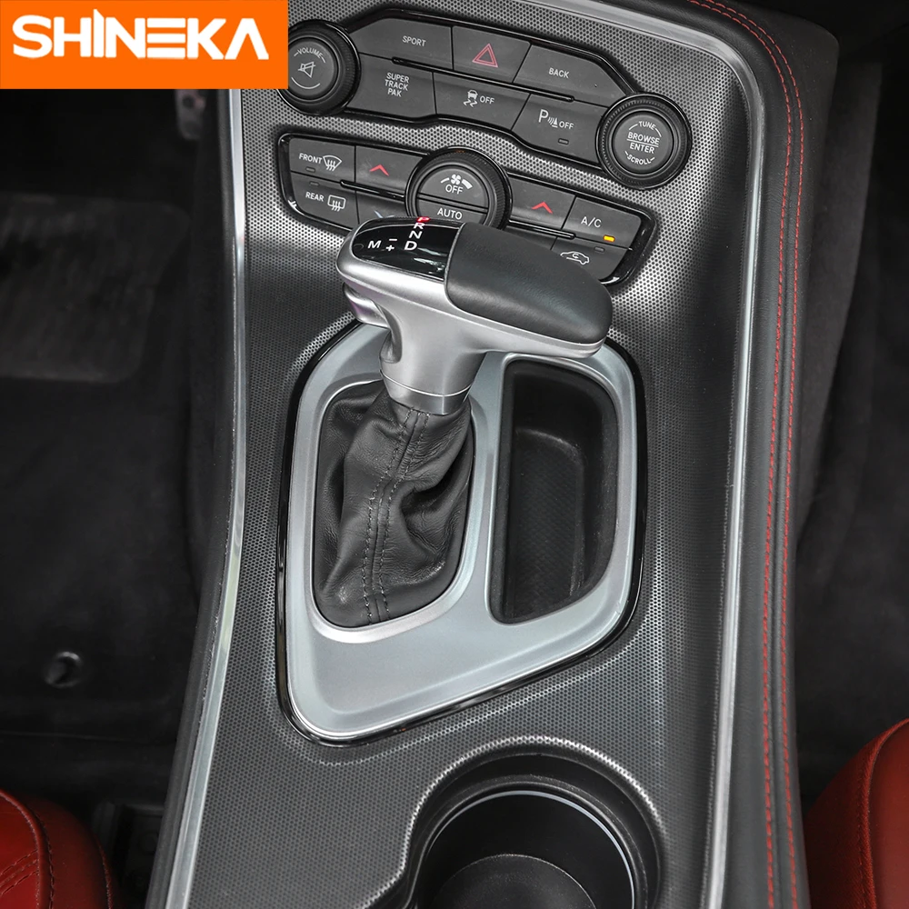 SHINEKA Авто наклейки для Dodge Challenger Автомобильный интерьер коробка переключения передач панель накладка наклейки для Dodge Challenger