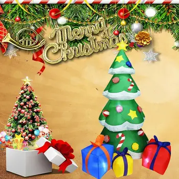 

Christmas Courtyard Decoration XMAS Tree Gift Package Garden Christmas Inflate Year And Crutches Candy Decoration New Glow H7J0