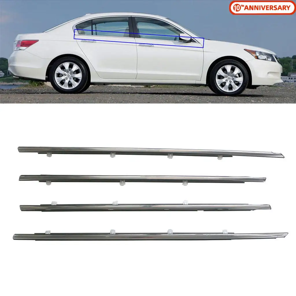 

Chrome Outside Window Door Belt Weatherstrip Weather Strip Outer Seal Trim For Honda Accord 2008 2009 2010 2011 2012 Accessories